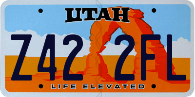 UT license plate Z422FL