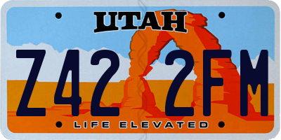 UT license plate Z422FM