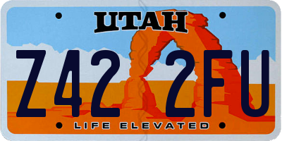 UT license plate Z422FU
