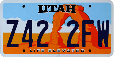 UT license plate Z422FW
