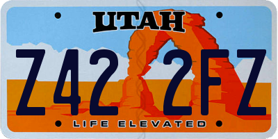 UT license plate Z422FZ