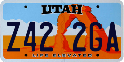 UT license plate Z422GA
