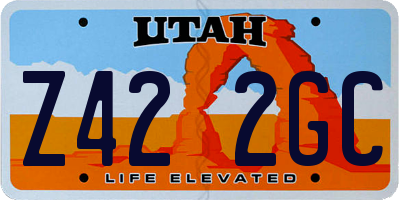 UT license plate Z422GC