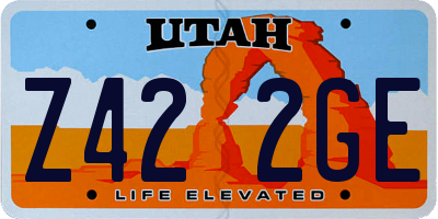 UT license plate Z422GE