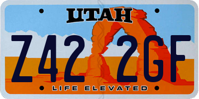UT license plate Z422GF