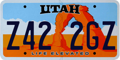 UT license plate Z422GZ