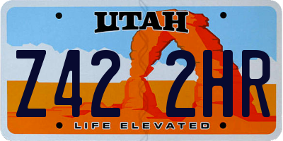 UT license plate Z422HR