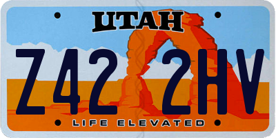 UT license plate Z422HV