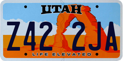 UT license plate Z422JA