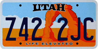 UT license plate Z422JC