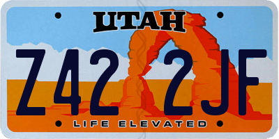 UT license plate Z422JF