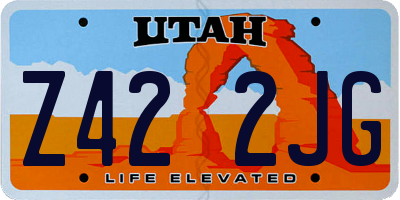 UT license plate Z422JG