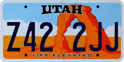 UT license plate Z422JJ