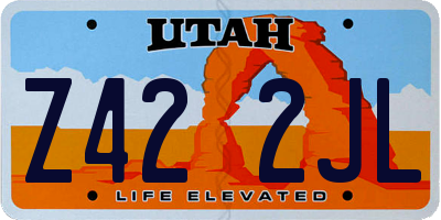UT license plate Z422JL