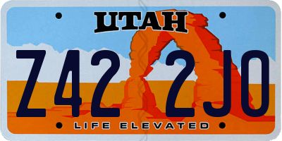 UT license plate Z422JO