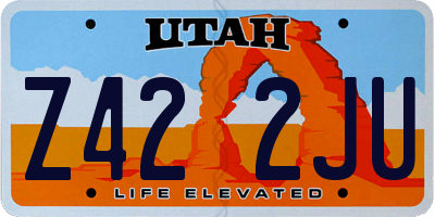 UT license plate Z422JU