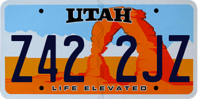 UT license plate Z422JZ