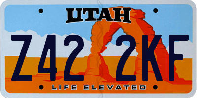 UT license plate Z422KF
