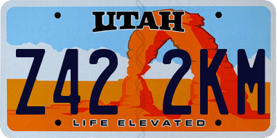 UT license plate Z422KM