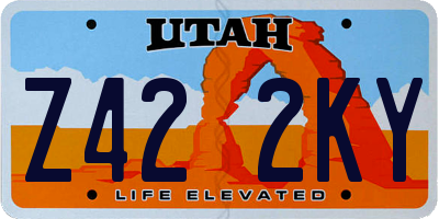 UT license plate Z422KY