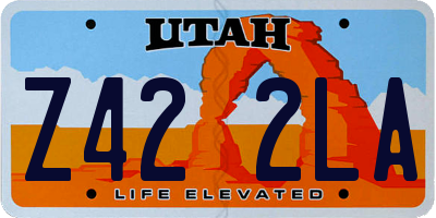 UT license plate Z422LA