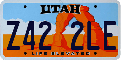 UT license plate Z422LE
