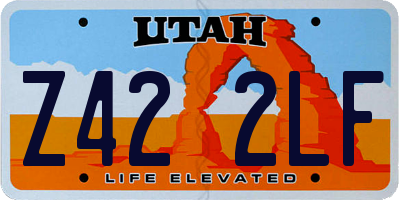 UT license plate Z422LF
