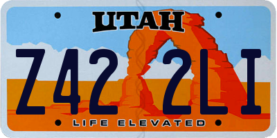 UT license plate Z422LI