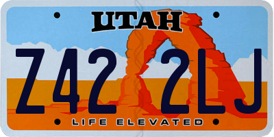 UT license plate Z422LJ