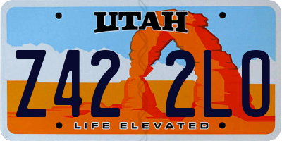 UT license plate Z422LO