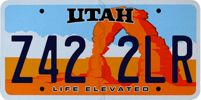 UT license plate Z422LR