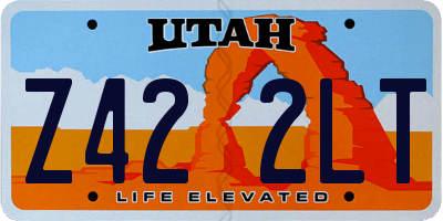 UT license plate Z422LT