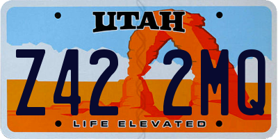 UT license plate Z422MQ