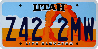 UT license plate Z422MW