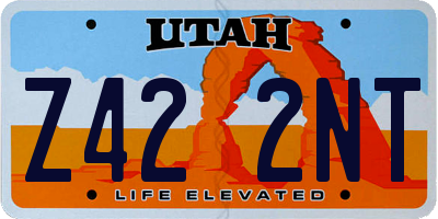 UT license plate Z422NT