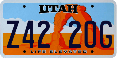 UT license plate Z422OG