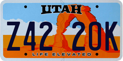 UT license plate Z422OK