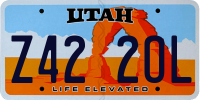 UT license plate Z422OL