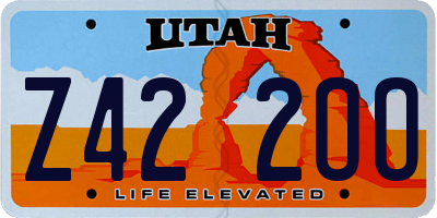 UT license plate Z422OO
