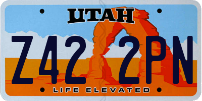 UT license plate Z422PN