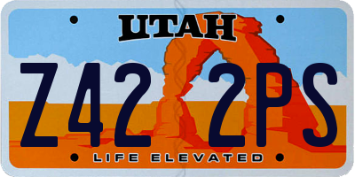 UT license plate Z422PS