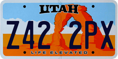 UT license plate Z422PX