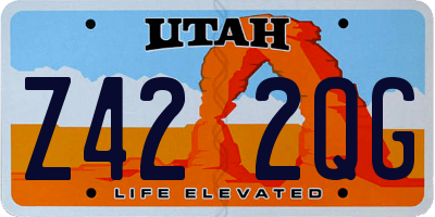 UT license plate Z422QG