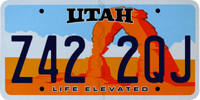 UT license plate Z422QJ