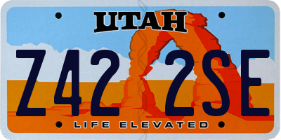 UT license plate Z422SE