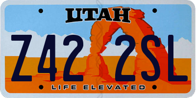 UT license plate Z422SL