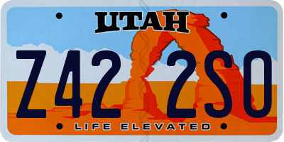 UT license plate Z422SO