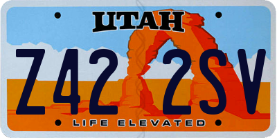 UT license plate Z422SV