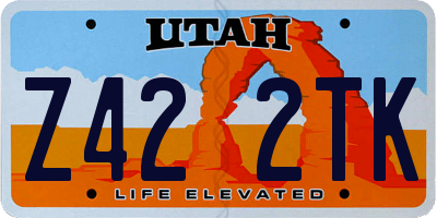 UT license plate Z422TK