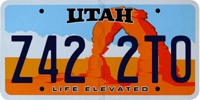 UT license plate Z422TO